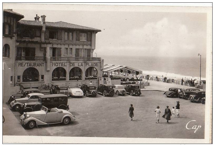 40 HOSSEGOR CPSM " HOTEL De La PLAGE " Parking AUTOMOBILES Vue Vers Les Terrasses Et La MER - Hossegor