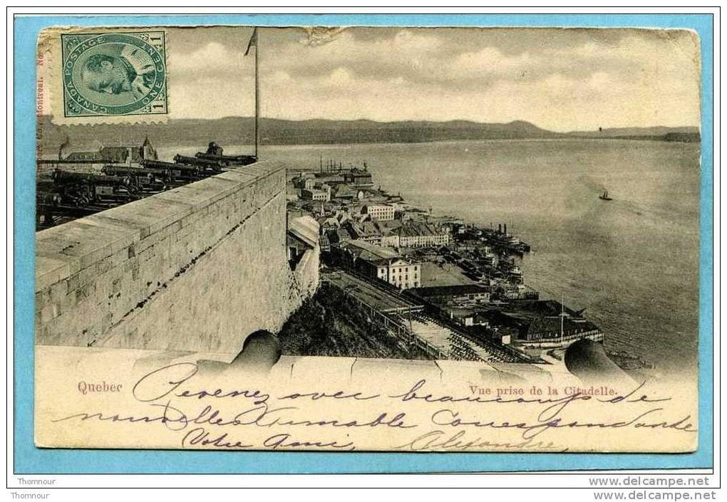 QUEBEC  -  Vue  Prise  De  La  Citadelle  - 1908  -  ( Traces D´usure Et Tache Au Dos ) - EN L ETAT - - Québec - La Citadelle