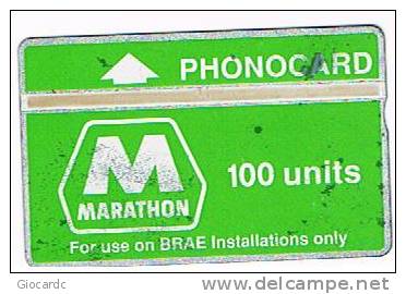 GRAN BRETAGNA (UNITED KINGDOM) - OIL RIGS L&G - 1993 MARATHON: USE ON BRAE INSTALLATIONS ONLY (CODE 352L)-USED-RIF.6981 - Petróleo