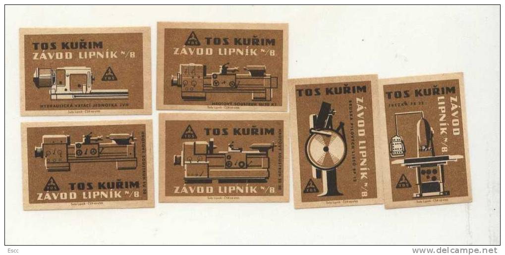 6 Old Matchbox Labels From Czechoslovakia (lot 311) - Autres & Non Classés