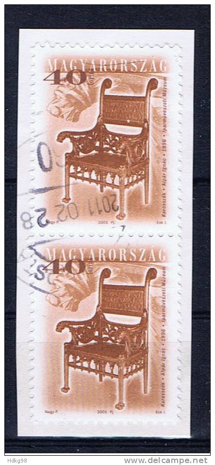 H+ Ungarn 2001 Mi 4647 Sitzmöbel (Paar) - Used Stamps
