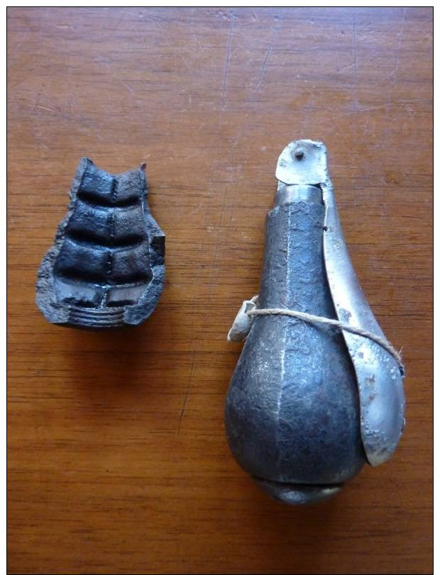 Grenade Percutante P1 + éclat  Ww1 Neutra - 1914-18
