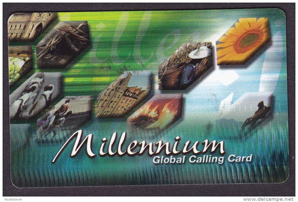 Phonecard Millennium Global Calling Card Service Provided By Delto1 Holland Used (2 Scans) - Onbekende Oorsprong