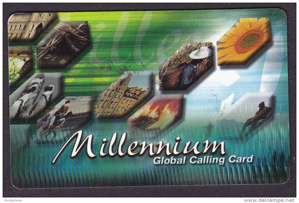 Phonecard Millennium Global Calling Card Service Provided By Delto1 Holland Used (2 Scans) - Origine Sconosciuta