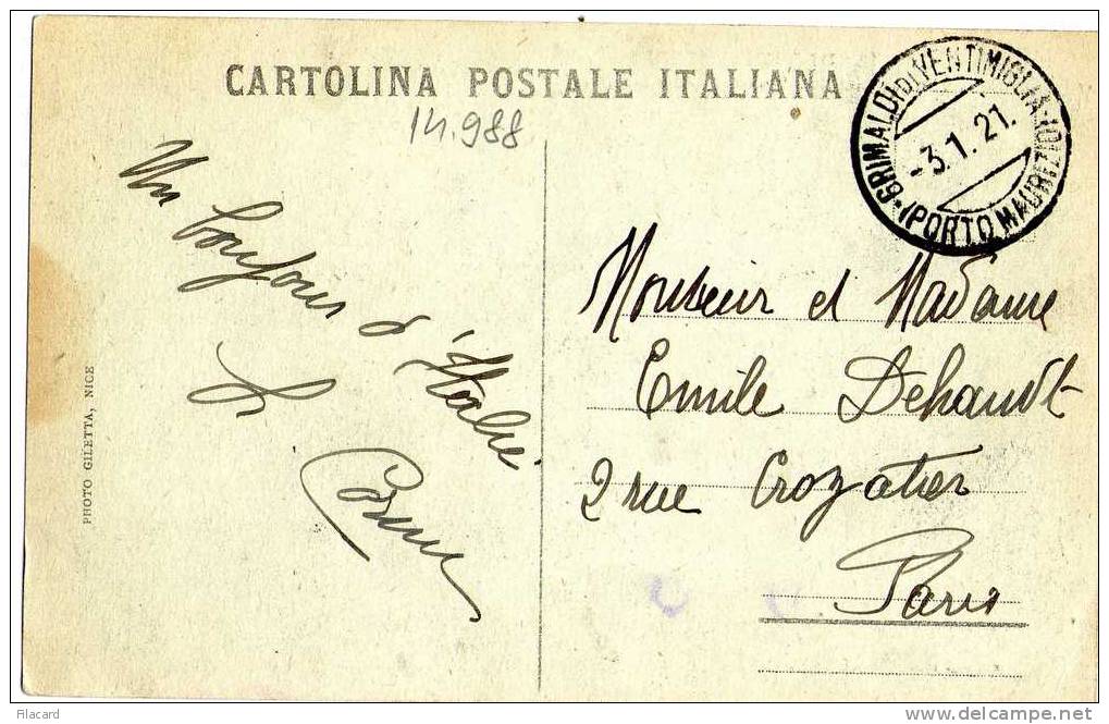 14988      Italia,  Grimaldi-Ventimiglia,  Mentone  Visto  Dal  "Rochers  Rouges",  VGSB  1921 - Imperia