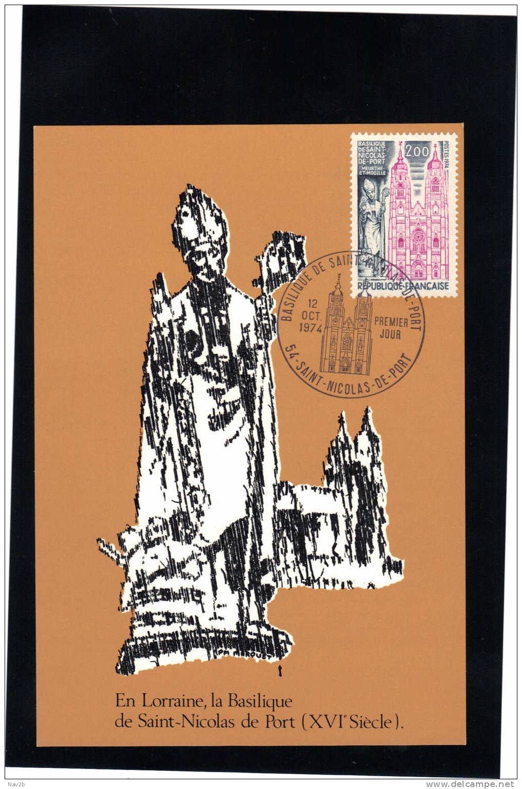 France , Carte Maximum , Basilique De St Nicolas De Port (XVI°),1974. - Other & Unclassified