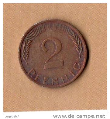 PIECE DE 2 PFENNIG 1976 G - 2 Pfennig