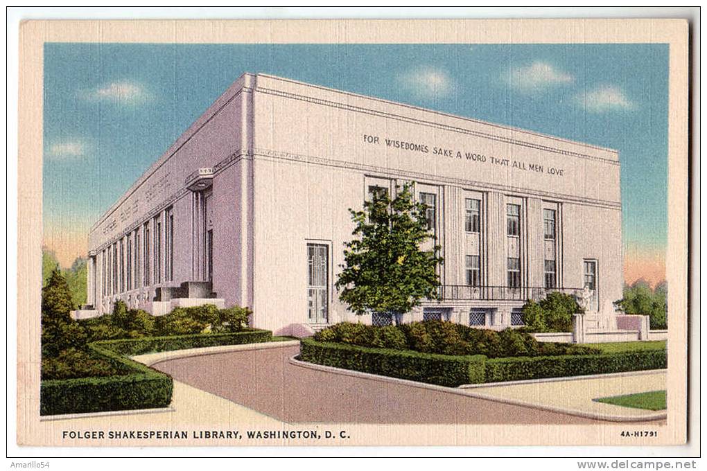 Nice Postcard, Perfect Shape - Folger Shakesperian Library, Washington DC Cca 1910 - Washington DC