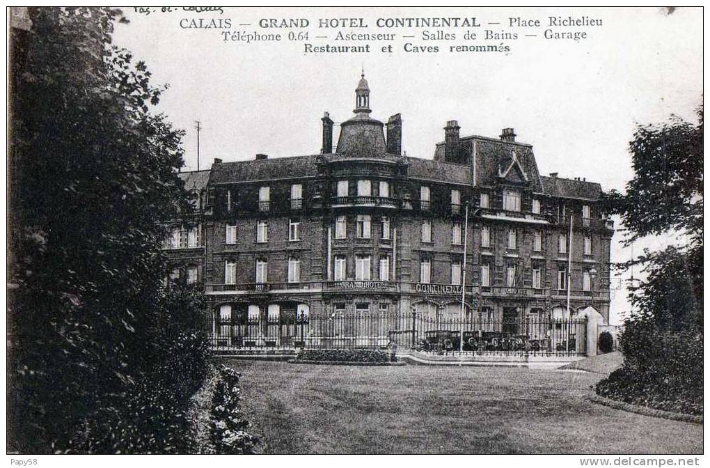 [62] Pas De Calais > Calais Grand Hotel Continental Place Richelieu - Calais