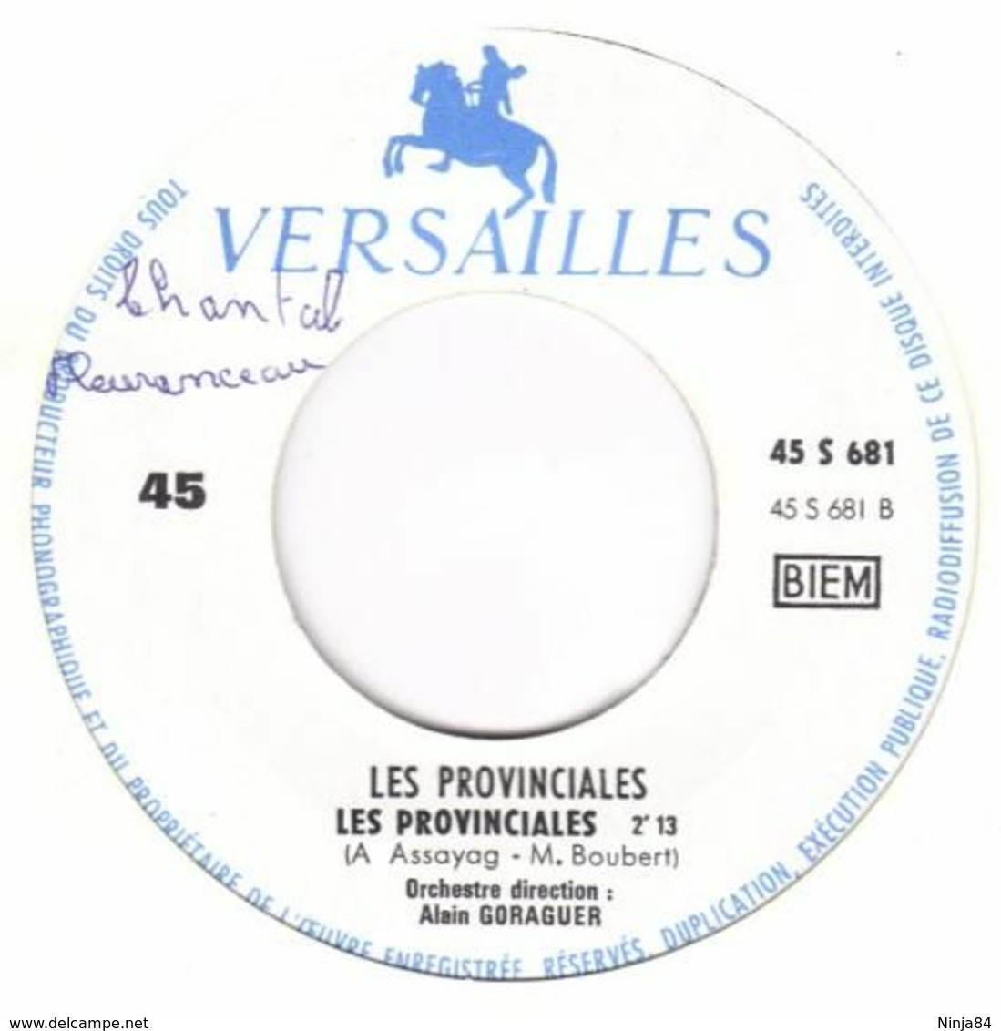 SP 45 RPM (7")  Les Provinciales  "  Le Saucisson Du Dimanche  "  Promo - Collectors