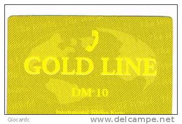 GERMANIA (GERMANY) - GOLD LINE    (REMOTE) -  MAP    -  USED - RIF. 5895 - Cellulari, Carte Prepagate E Ricariche