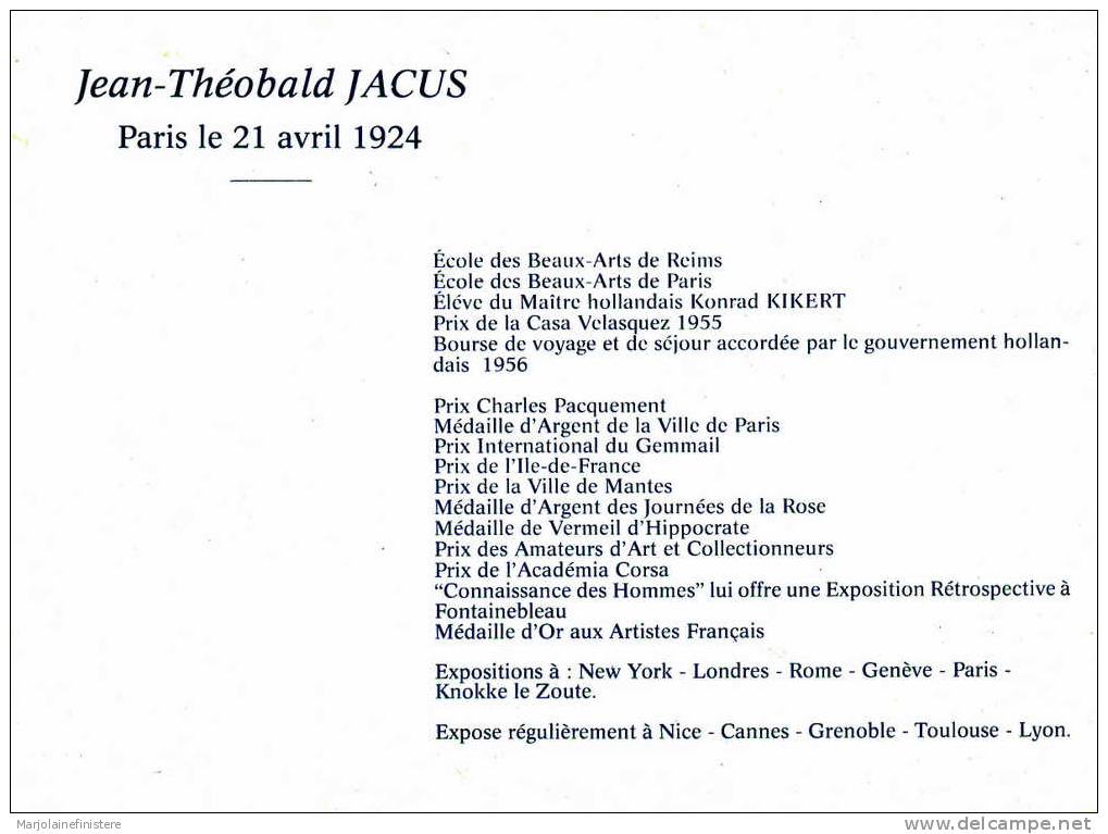 Carte Vernissage Exposition Jean-Théobald JACUS. Galerie Triade, Barbizon. 1984 - Expositions