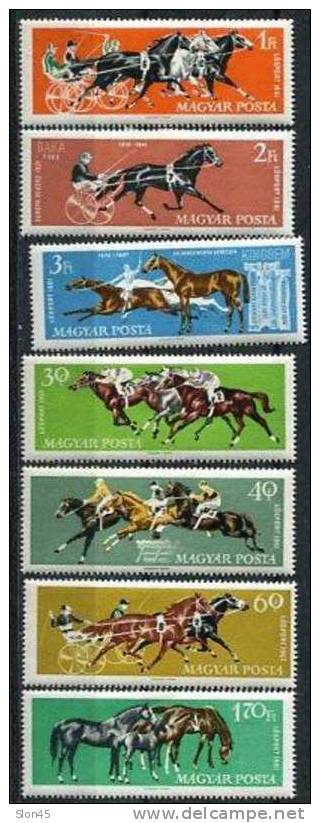 Hungary 1961 Sc 1406-2 Mi 1776-2A MH Horses - Unused Stamps