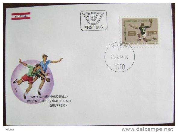 1977 AUSTRIA FDC HANDBALL WORLD CHAMPIONSHIP - Hand-Ball