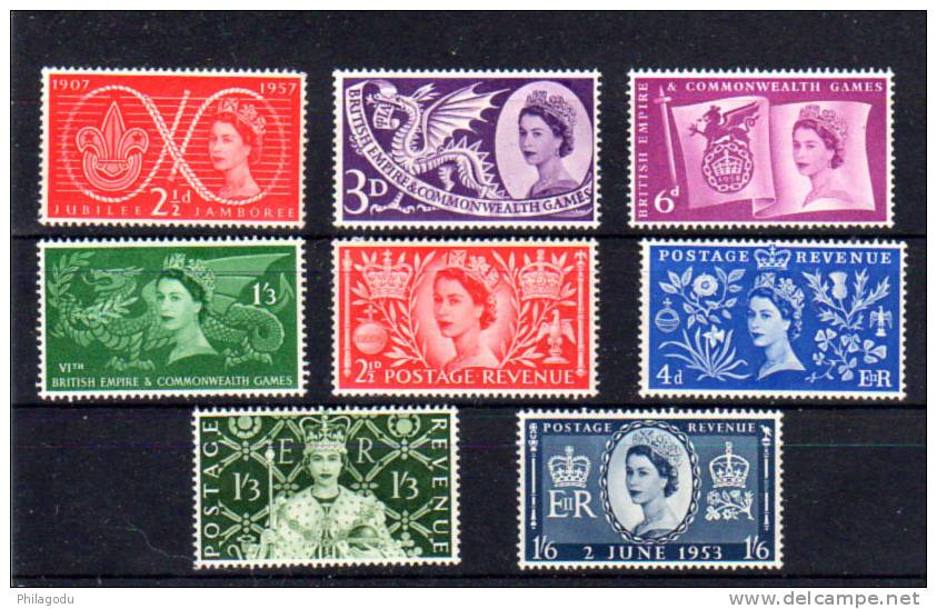 Elisabeth II, Entre 302 Et 314*, Cote 31,50 €, - Unused Stamps