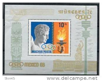 Hungary 1968 Sc 1958 Mi Block 69A MH Olympic Games - Nuevos