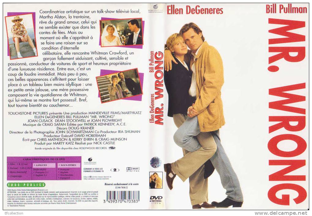 MR. WRONG - BILL PULLMAN - ELLEN DeGENERES - DVD - COMEDIE - Comedy