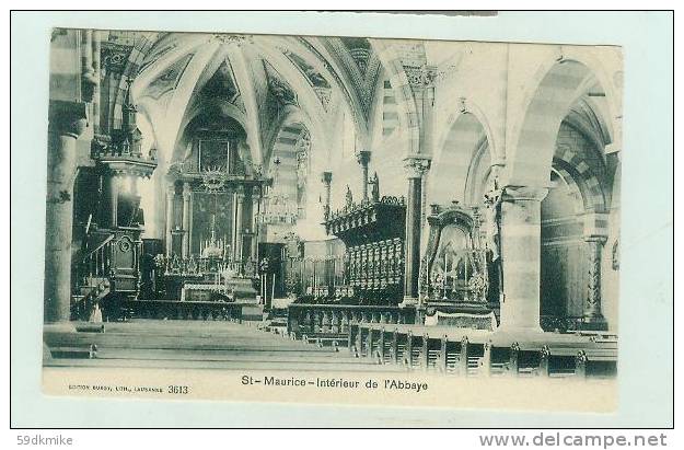 CP St Maurice - Intérieur De L'abbaye - L'Abbaye