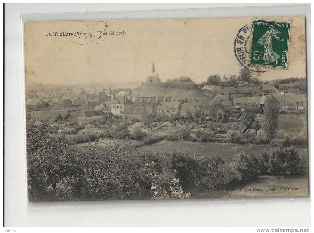 89 - TREIGNY - VUE GENERALE SUR LE VILLAGE -1908 - Treigny