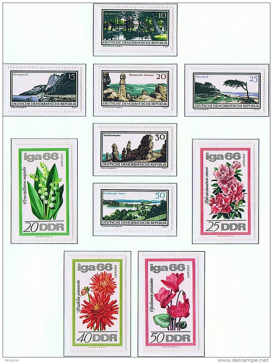 1966 National Parks, Flowers  Mi Nr 1179-1184, 1189-1192   ** MNH - Ungebraucht