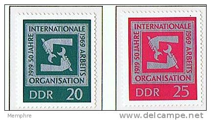 1969   International Labor Organization  Mi Nr 1517-8 **  MNH - Ungebraucht