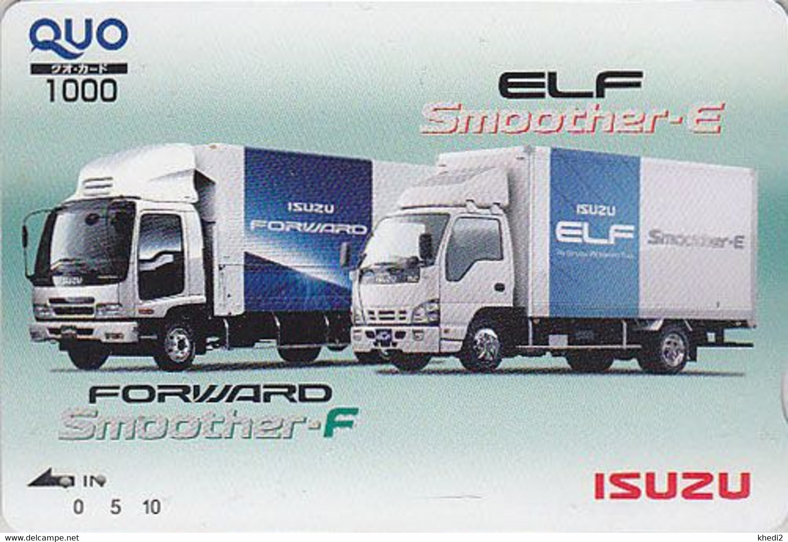 Carte Prépayée JAPON -  CAMION ISUZU / ELF Pétrole Essence - TRUCK  JAPAN Prepaid QUO Card - LKW Karte - LKW 29 - Erdöl