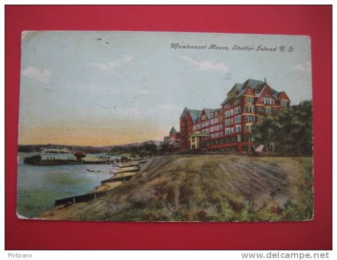 Manhanset House Shelter Island NY   1909 Cancel        ---====ref 157 - Long Island