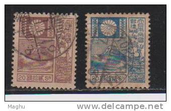 Japan 1922 Used, 20s- 2 Diff Shades, - Usados