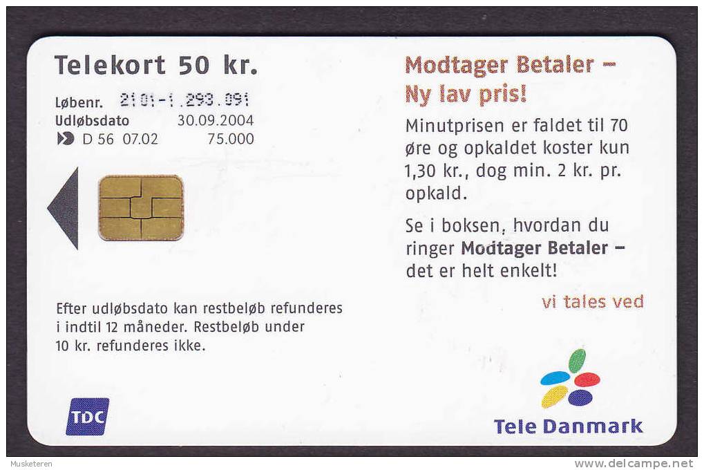 Denmark Phonecard Phonebooth Ét-værelses I Grønne Omgivelser - Og Med Fri Telefon 50 Kr Tele Danmark Used 2004 (2 Scans) - Denemarken