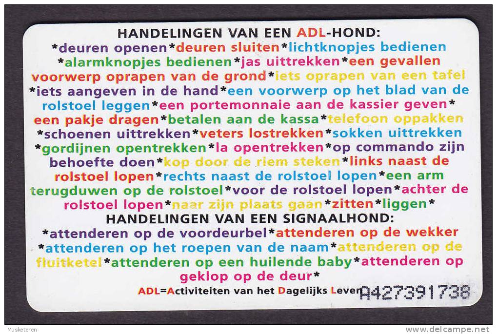 Netherlands Phonecard Handelingen Van Een ADL-Hond Dog & Hand € 10 Used (2 Scans) - Public