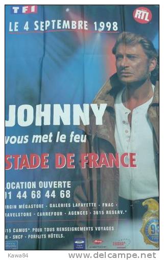 AFFICHE  Johnny Hallyday  "  Stade De France  " - Afiches & Pósters