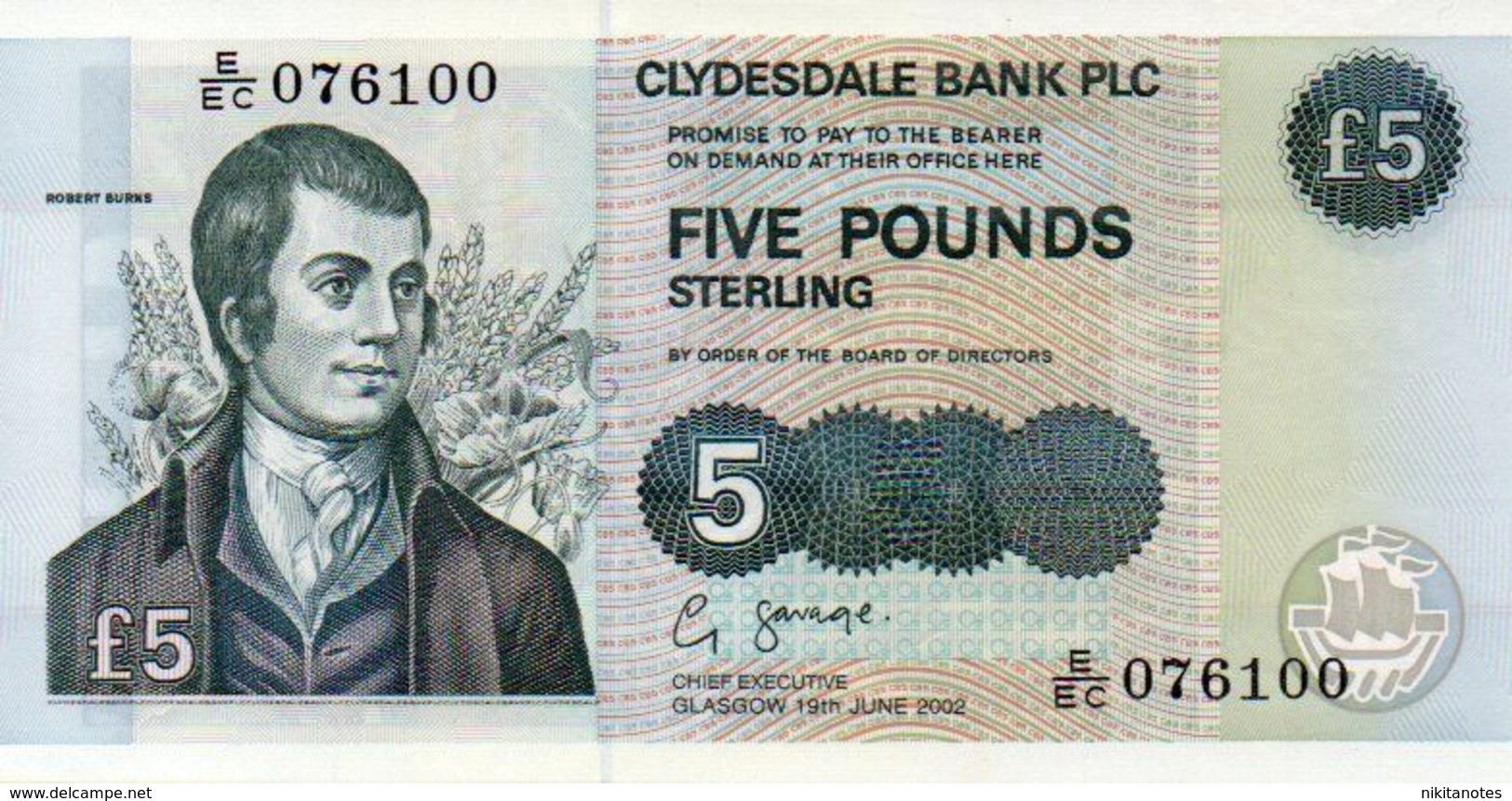 Scotland, Clydesdale Bank, 5 Pounds, 2002, P-218, UNC See Scan - 5 Pounds