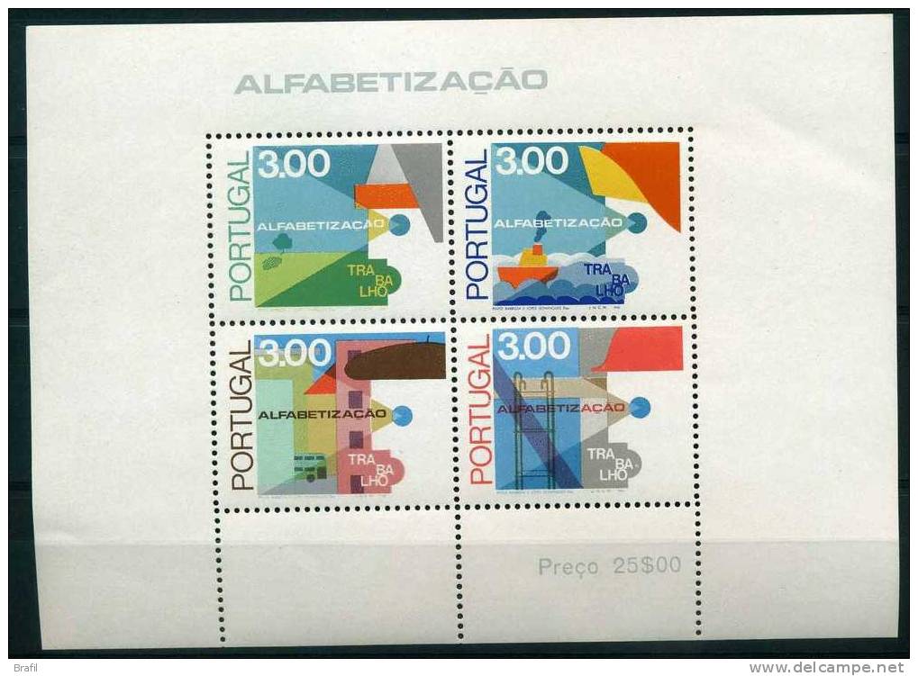 1976, Portogallo, Foglietto Asfabetizzazione II° Tiratura , Serie Completa Nuova - Nuevos