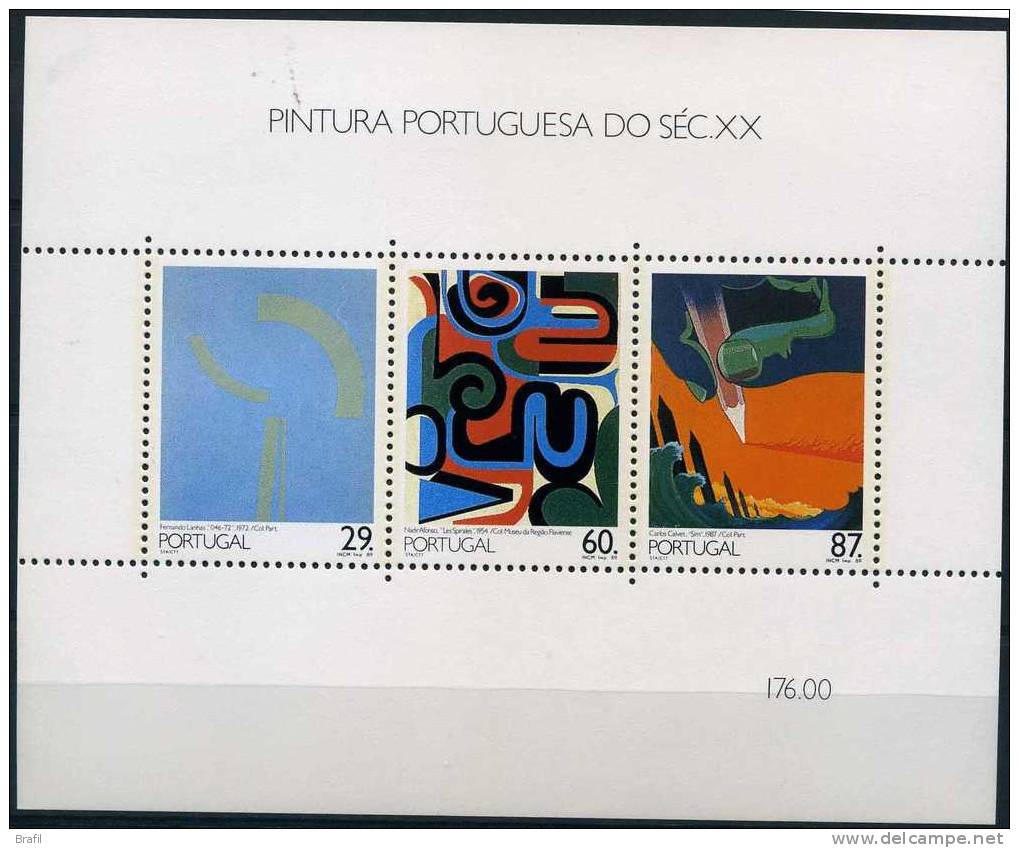 1989, Portogallo, Foglietto Dipinti Portoghesi 4 Serie , Serie Completa Nuova - Nuevos