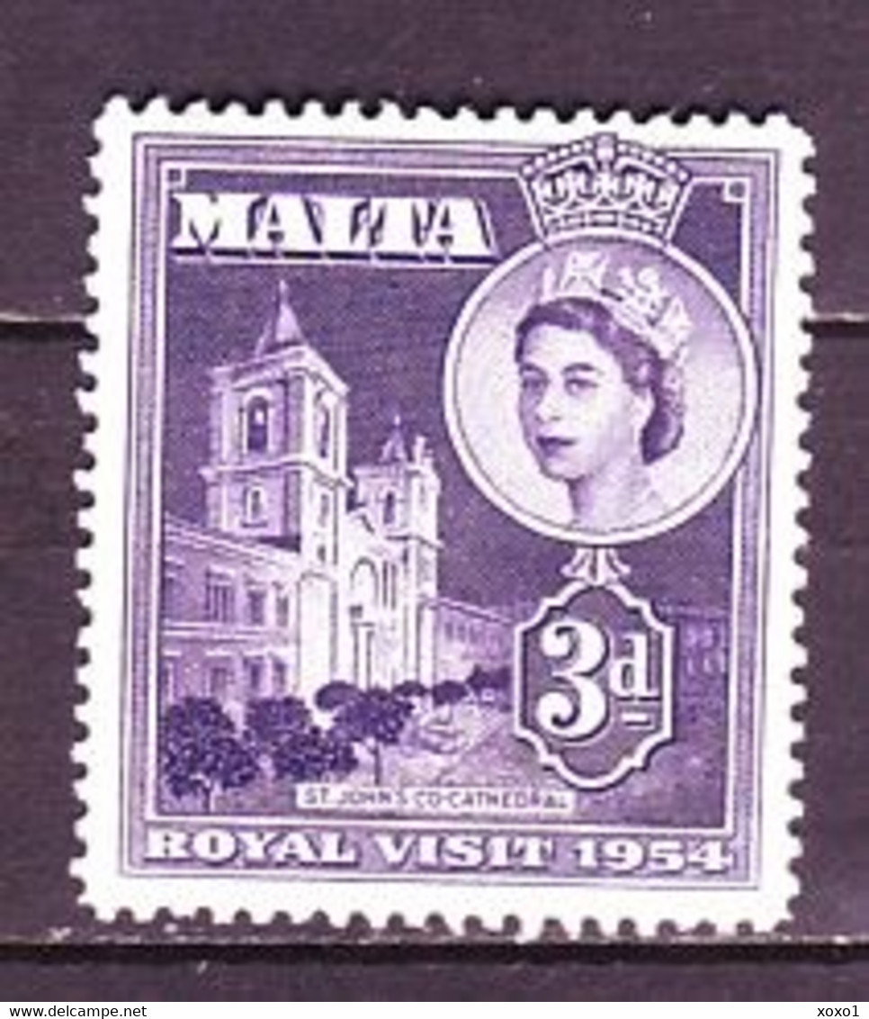 Malta 1954 MiNr. 233 Freimarken Queen Elisabeth Saint John's Co-Cathedral 1v  MNH**  0,50 € - Malte (...-1964)