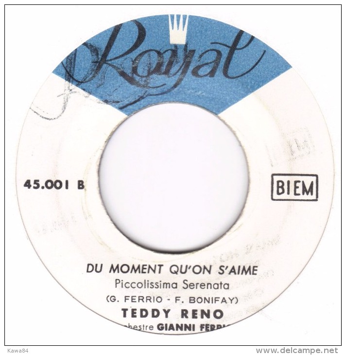 SP 45 RPM (7")  Teddy Reno  "  Sous Le Beau Ciel De Rome  " - Sonstige - Italienische Musik