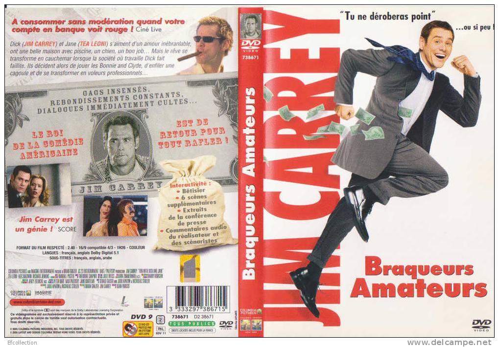 BRAQUEURS AMATEURS - TU NE DEROBERAS POINT OU SI PEU - JIM CARREY - DVD - COMEDIE - Comedy