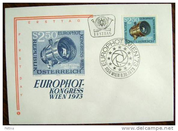 1973 AUSTRIA FDC EUROPHOT CONGRESS PHOTOGRAPHY - Photographie