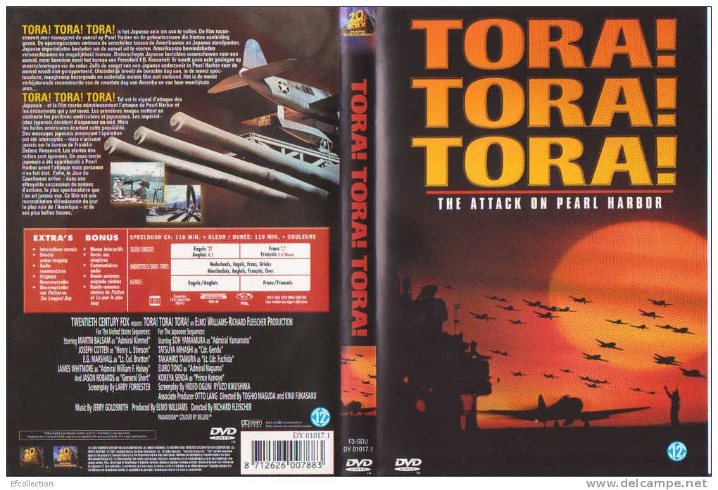 TORA ! TORA ! TORA ! ATTAQUE SUR PEARL HARBOR - DVD - GUERRE - JAPON - AVION - AVIATION - Action, Adventure