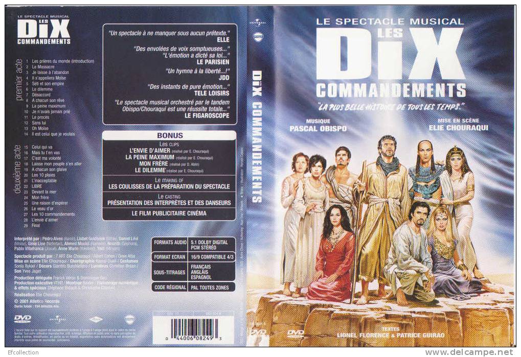 LES DIX COMMANDEMENTS - LA PLUS BELLE HISTOIRE DE TOUS LES TEMPS - DVD - SPECTACLE - MUSICAL - Comedias Musicales