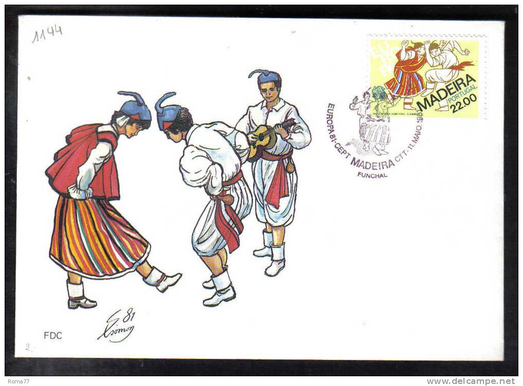 VER1144 - MADEIRA  EUROPA 1981, La Serie Su FDC Non Viaggiata. - Madère