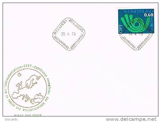 EUROPA CEPT - 1973 FINLANDIA   FDC FIRST DAY COVER - 1973