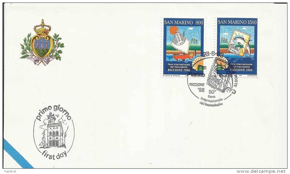 SAN MARINO 1998 FDC FIERA DEL FRANCOBOLLO - FDC