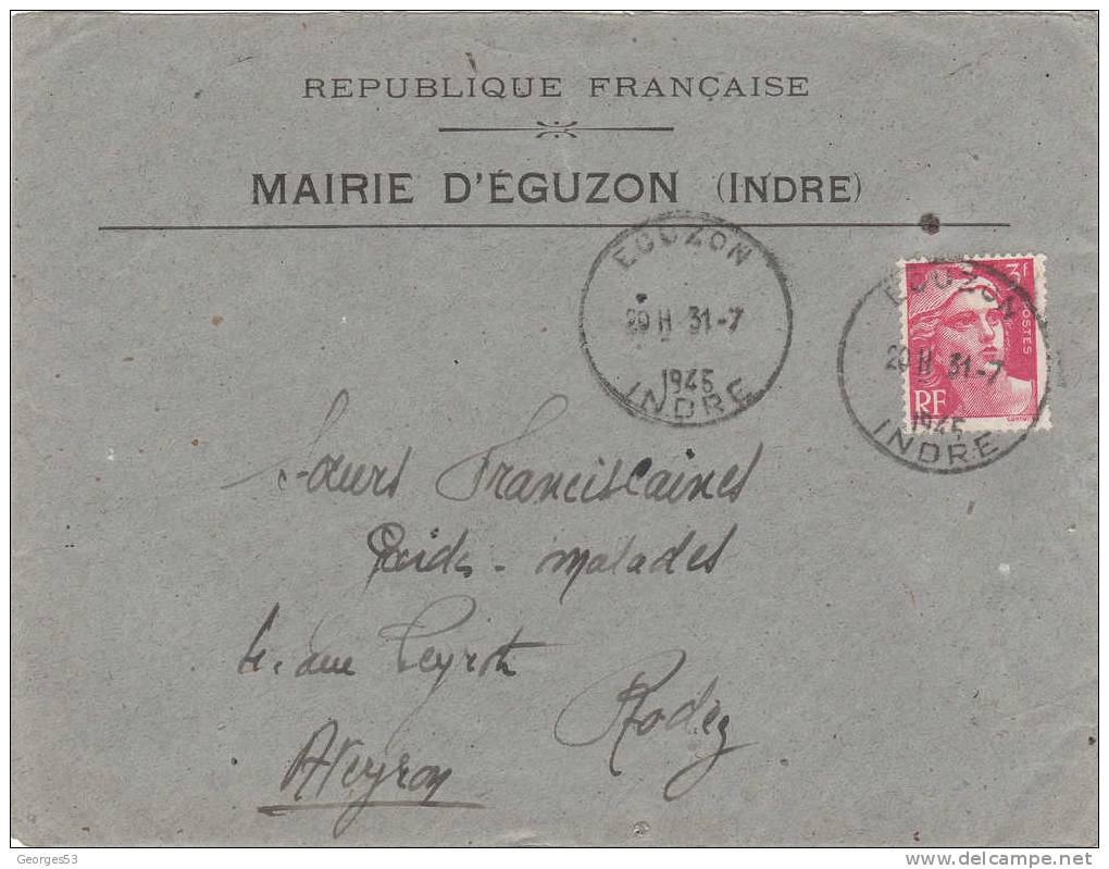 Lettre Et   Timbre  N° 716  SEUL - 1921-1960: Période Moderne