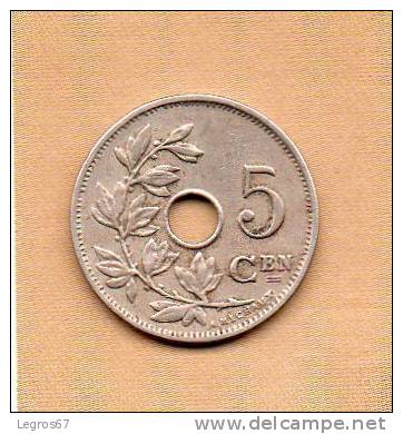 PIECE DE 5 CENTIMES 1921 - BELGIQUE - 5 Cents
