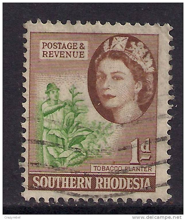 Southern Rhodesia 1964 1d Tobacco Plant Used Stamp SG 93  ( C154 ) - Southern Rhodesia (...-1964)