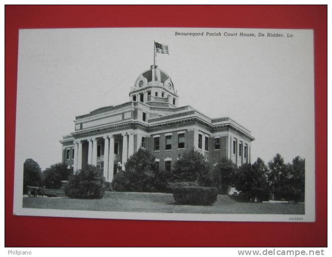 De Ridder La -- Beauregard Parish Court House  1946 Cancel  Vintage Wb    --=====ref158 - Other & Unclassified
