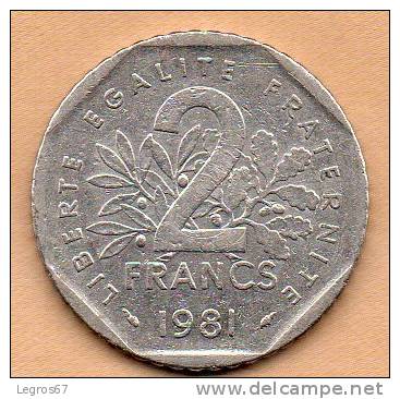 PIECE DE 2 FRANCS 1981 - FRANCE - Other & Unclassified