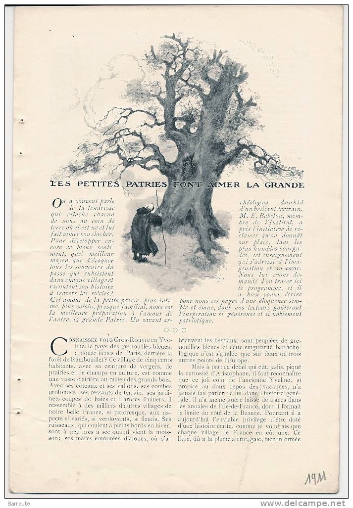 Feuillet Roman Sentiment Patriotique " Les Petites Patries Font Aimer La Grande" Par E.Barbelon . - Before 1950