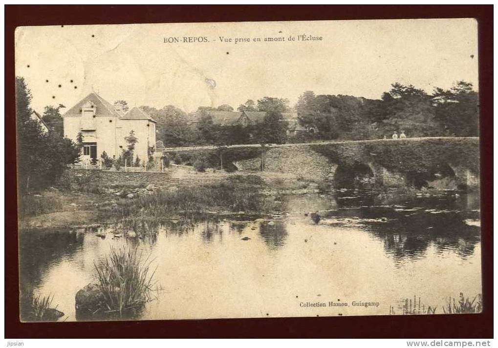 Cpa Du 22 Gouarec Bon Repos Vue Prise En Amont De L´ écluse ABE64 - Gouarec